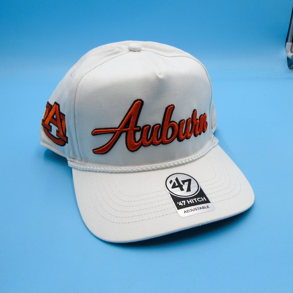 '47 Hat Mens One Size Hitch Auburn Tigers White Rope Snapback Cotton Cap